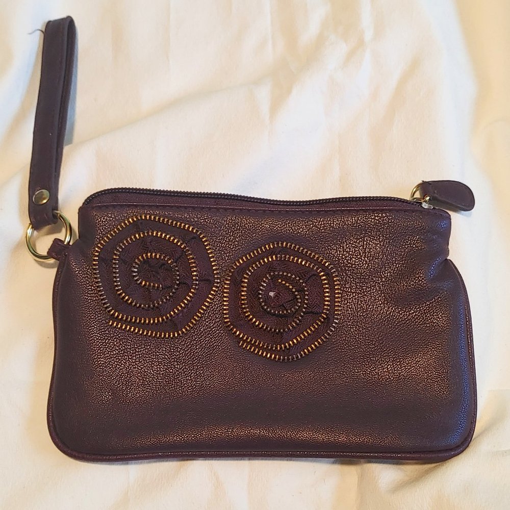 Zipper Rose Wristlet